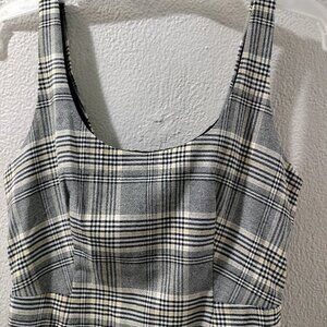 BANANA REPUBLIC-S- PLAID DRESS - SHORT DRESS